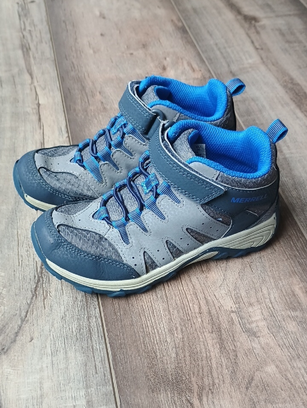 Merrell Kids Gray and Blue Trail Sneakers